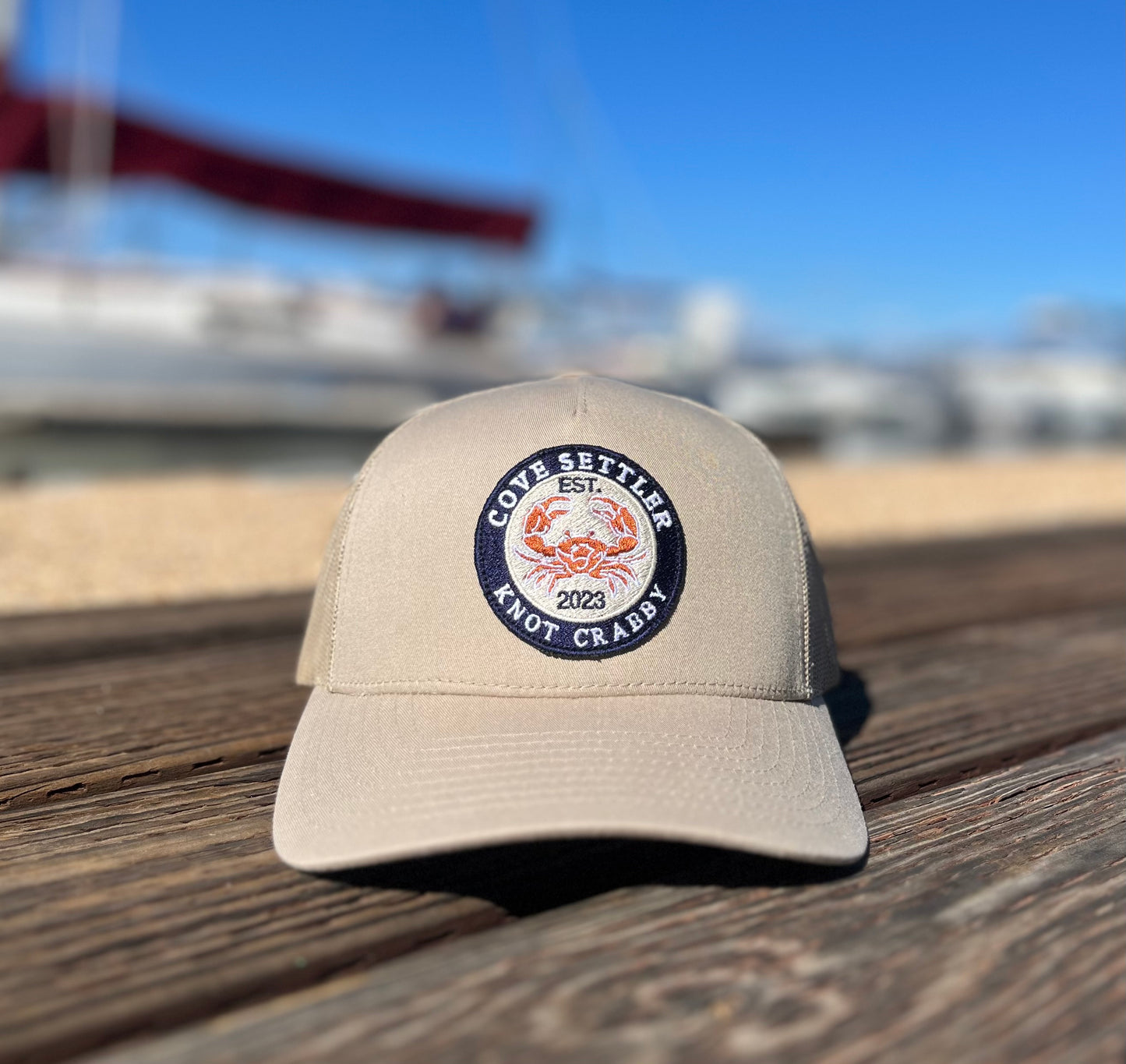 Knot Crabby Curved Bill Hat - Tan