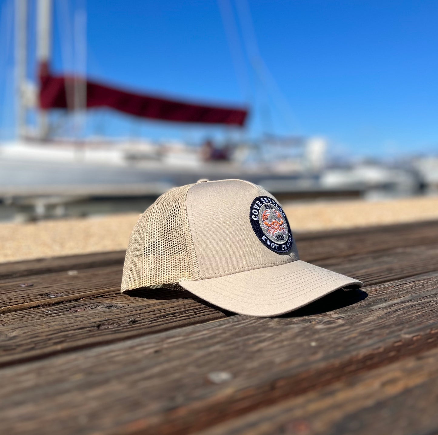 Knot Crabby Curved Bill Hat - Tan